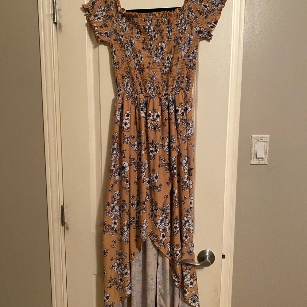 Floral Off-Shoulder Maxi Dress